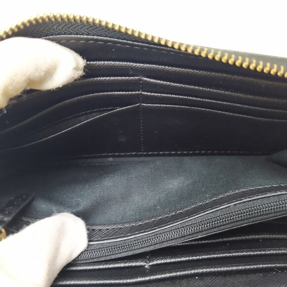 Fossil Black Smooth Leather Zip Around Credit Card Long Wallet - Picture 12 of 15